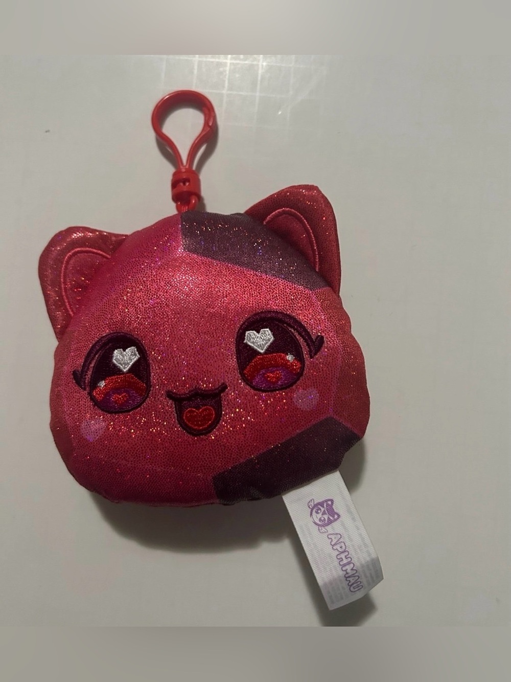 Aphmau MeeMeows Ruby Cat Plush Backpack Clip On Keychain